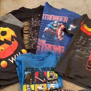 5 Size 5/6 boys tees.